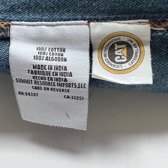 Caterpillar Cat Shorts Workwear Carpenter Style Size 38 High Waist 100% Cotton - Picture 8 of 8